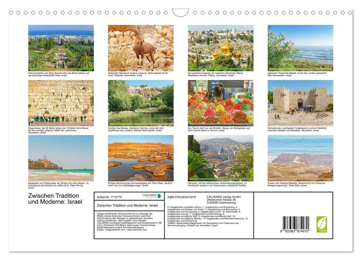 Bild: 9783383874970 | Zwischen Tradition und Moderne: Israel (Wandkalender 2025 DIN A3...