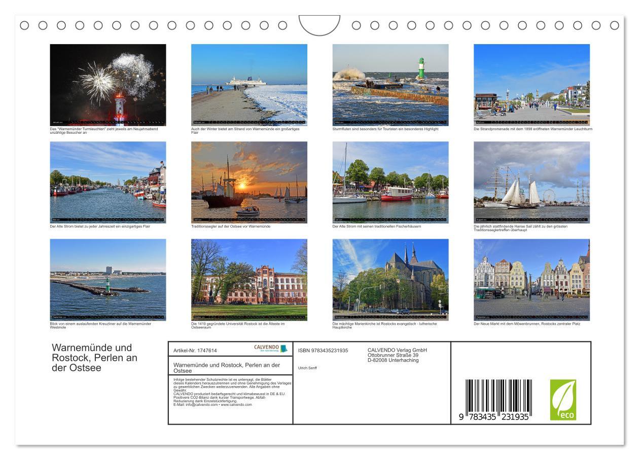 Bild: 9783435231935 | Warnemünde und Rostock, Perlen an der Ostsee (Wandkalender 2025 DIN...