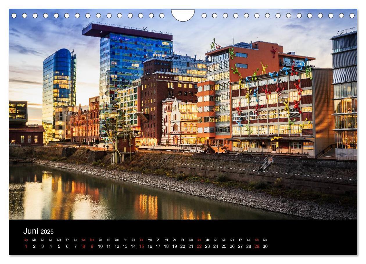 Bild: 9783435671601 | Düsseldorf bei Nacht (Wandkalender 2025 DIN A4 quer), CALVENDO...