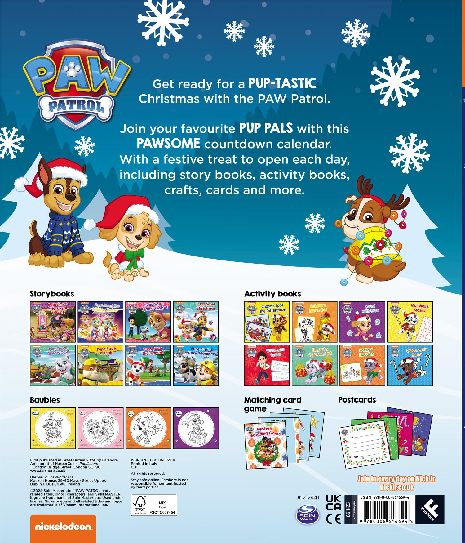 Rückseite: 9780008616694 | PAW PATROL Advent Calendar | Paw Patrol | Taschenbuch | Englisch