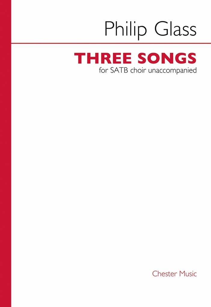 Cover: 5020679152102 | 3 Songs | Philip Glass | Klavierauszug | 2015 | EAN 5020679152102