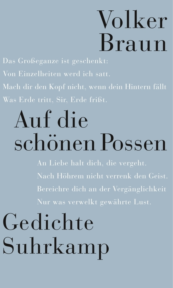 Cover: 9783518416716 | Auf die schönen Possen | Gedichte | Volker Braun | Buch | 2005