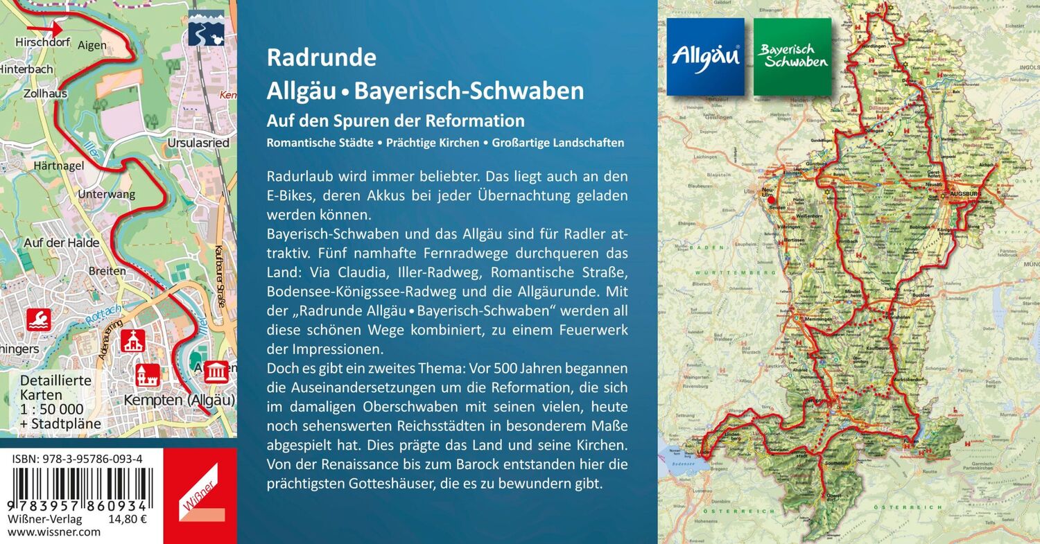 Rückseite: 9783957860934 | Radrunde Allgäu und Bayerisch-Schwaben | Bernd Wißner | Taschenbuch