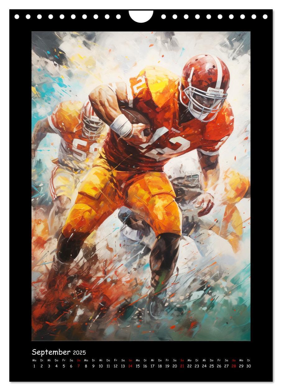 Bild: 9783435860173 | American Football. Paintings (Wandkalender 2025 DIN A4 hoch),...