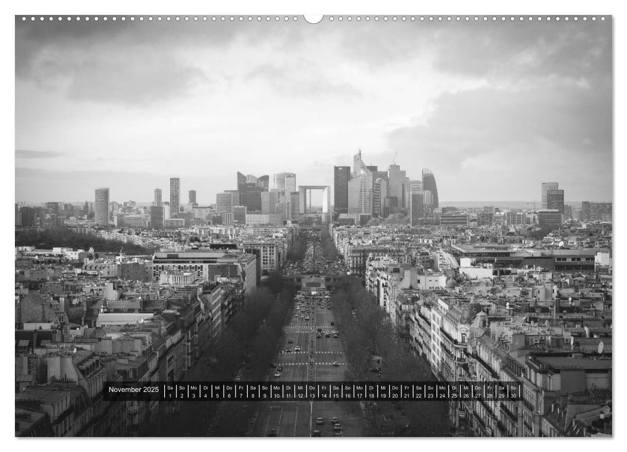 Bild: 9783435564781 | Paris - in schwarz und weiss (Wandkalender 2025 DIN A2 quer),...