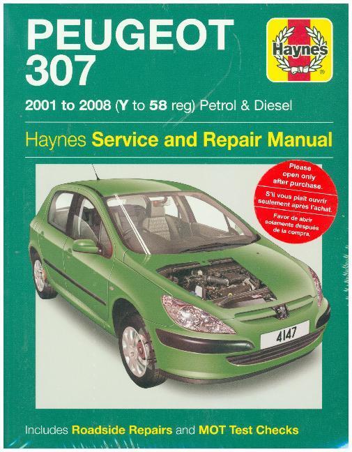 Cover: 9780857338938 | Peugeot 307 (01 - 08) (Y to 58 reg) Petrol &amp; Diesel | Publishing
