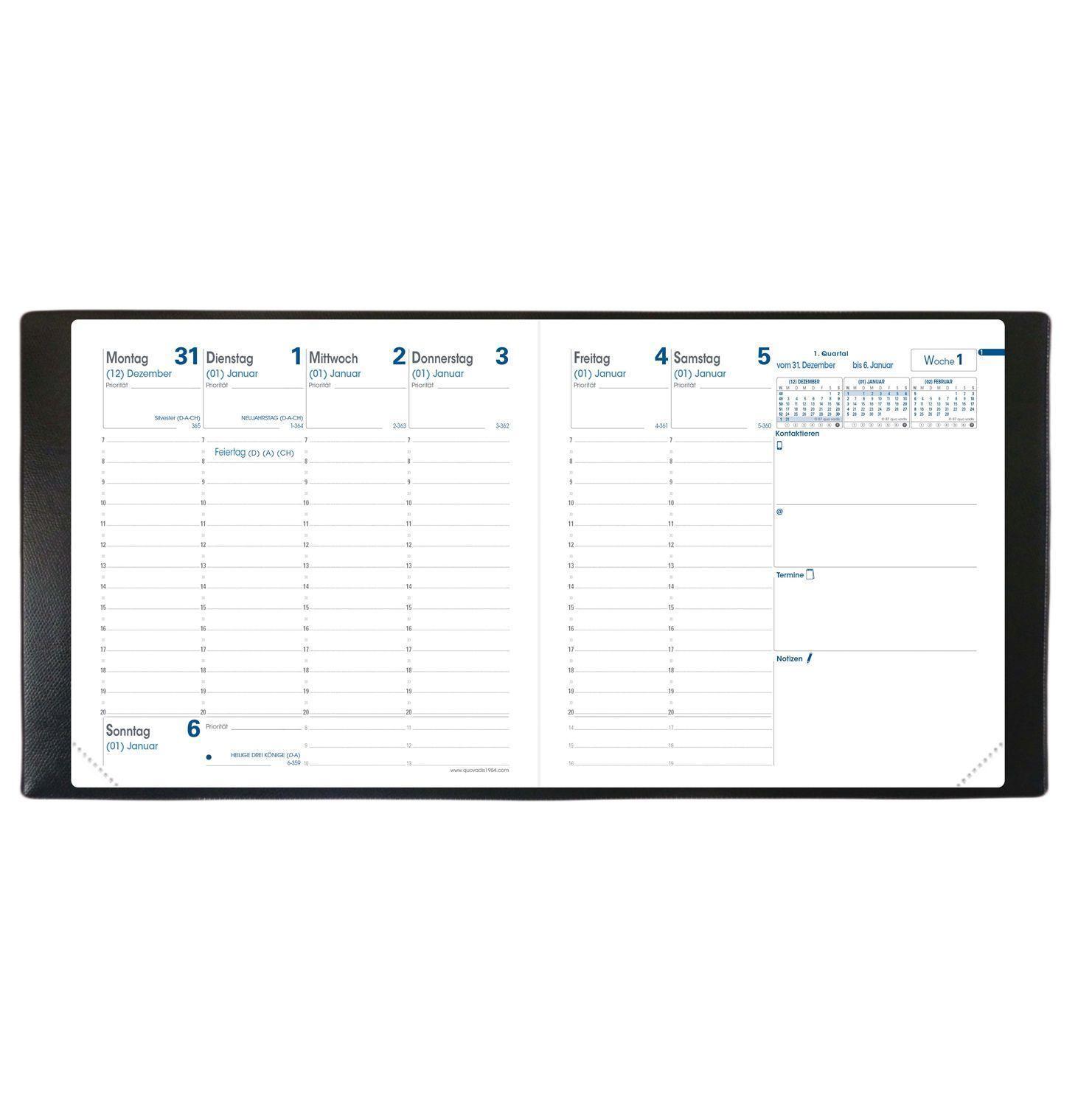 Bild: 3371010122202 | Executif VZ Club Kirschrot 2025 | Kalender im Schreibtischformat