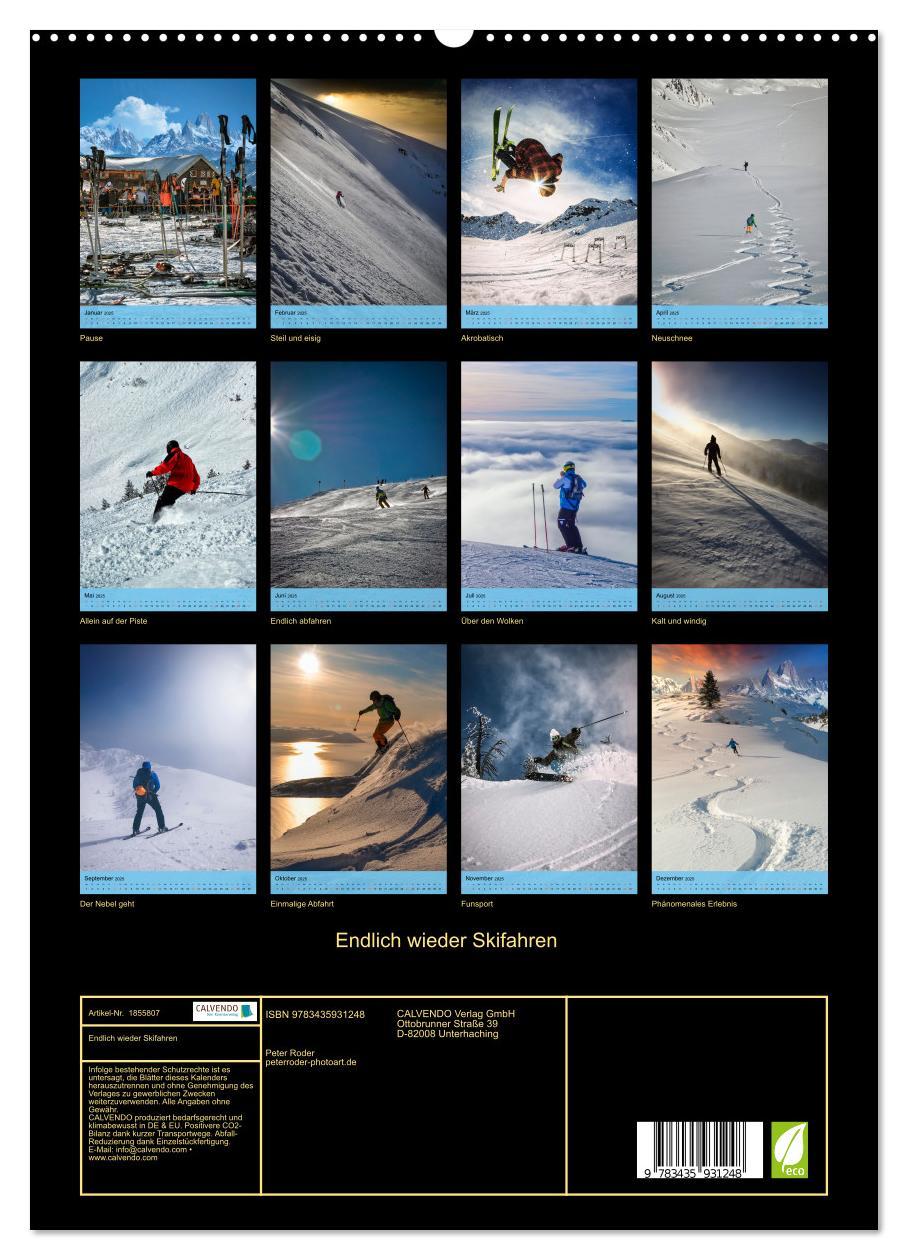 Bild: 9783435931248 | Endlich wieder Skifahren (Wandkalender 2025 DIN A2 hoch), CALVENDO...