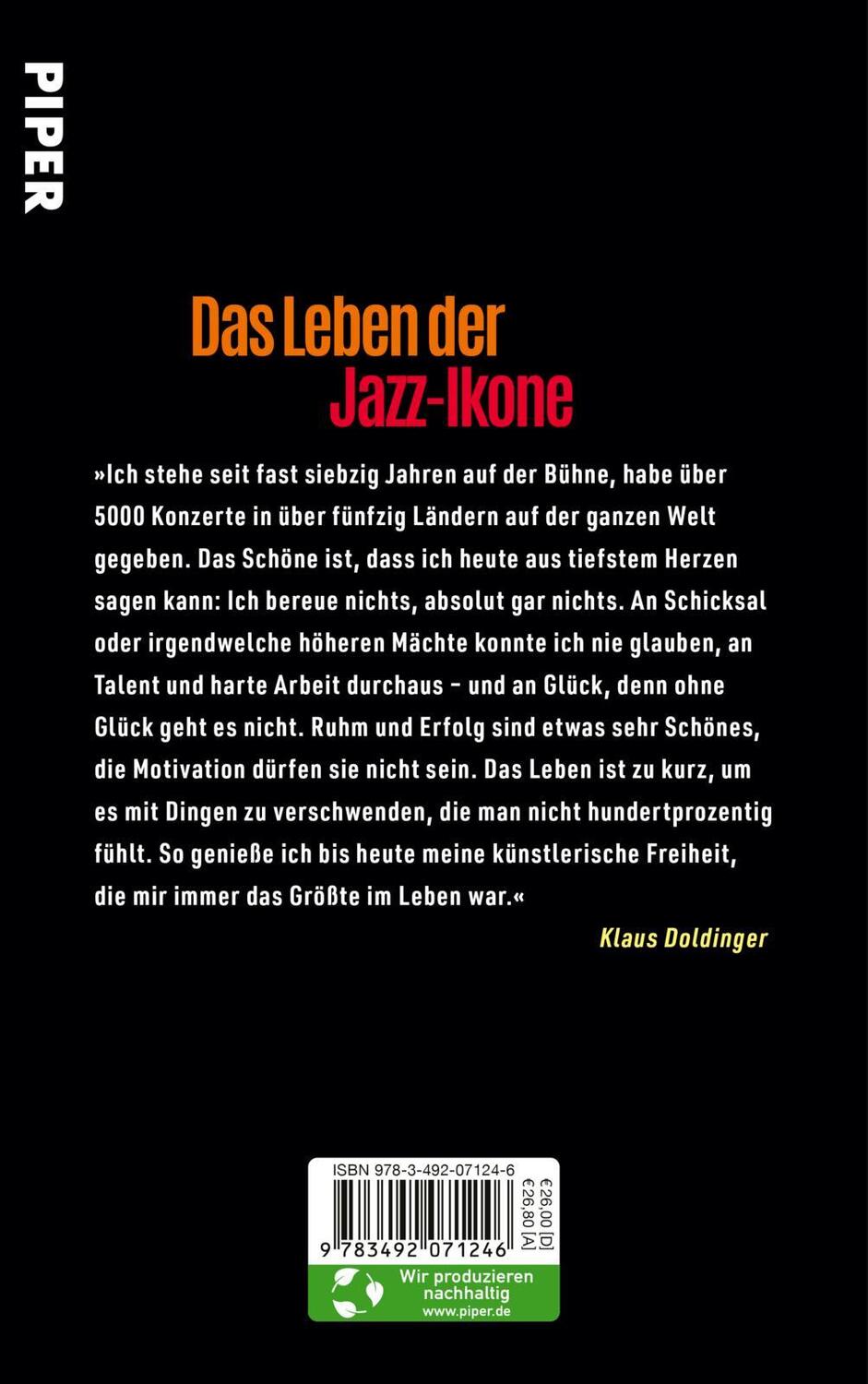 Rückseite: 9783492071246 | Made in Germany | Mein Leben für die Musik Biografie | Buch | Deutsch