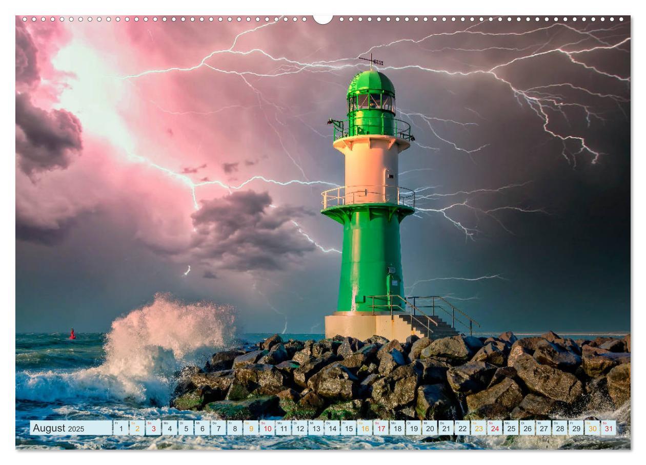 Bild: 9783435145928 | Leuchtturm Gewitter (hochwertiger Premium Wandkalender 2025 DIN A2...