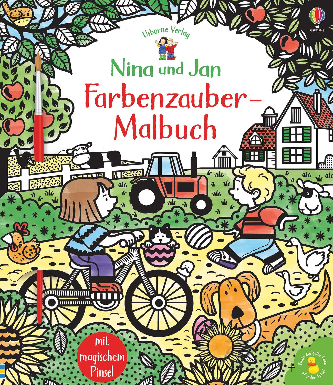 Cover: 9781789413250 | Nina und Jan - Farbenzauber-Malbuch | mit magischem Pinsel | Buch