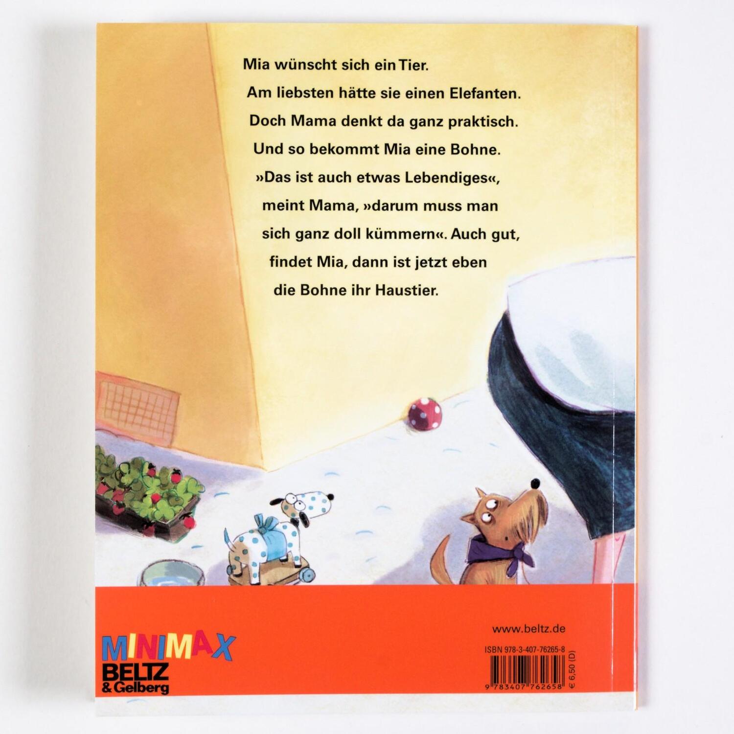 Rückseite: 9783407762658 | Mias Bohne | Vierfarbiges Bilderbuch | Stephanie Schneider | Buch