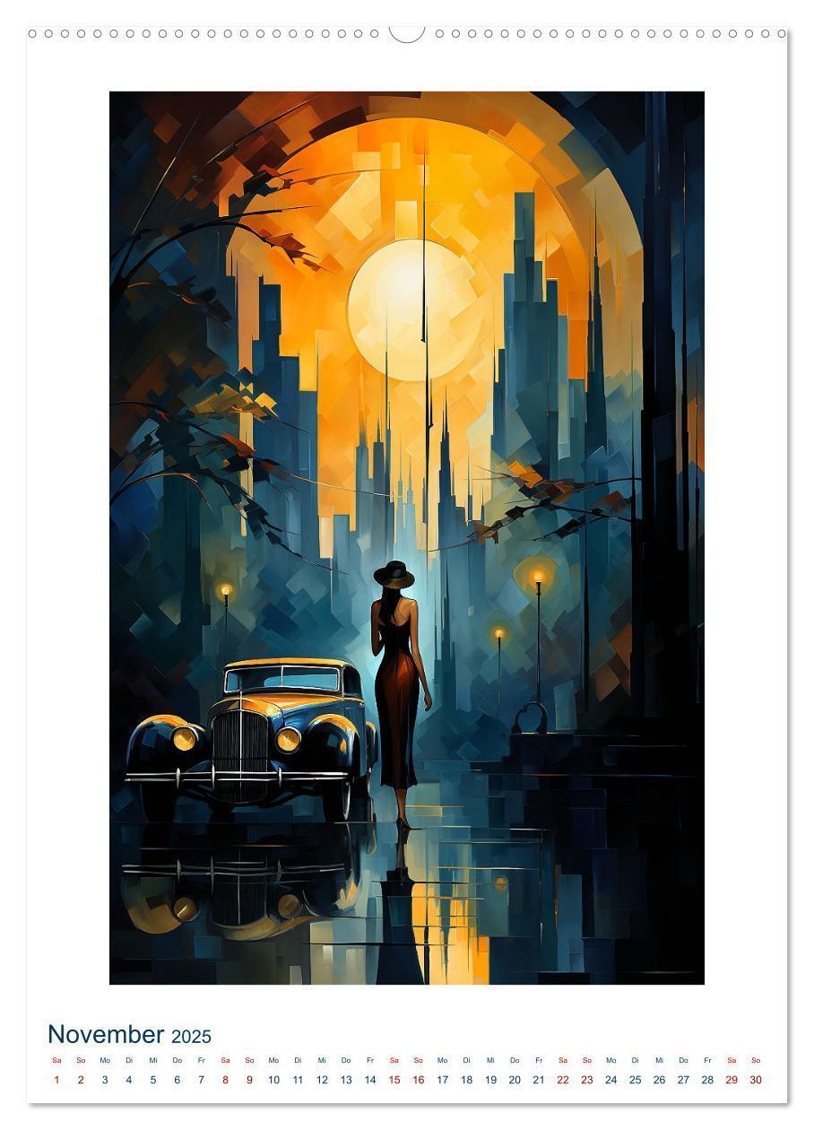 Bild: 9783383828645 | ART DECO City (Wandkalender 2025 DIN A2 hoch), CALVENDO Monatskalender