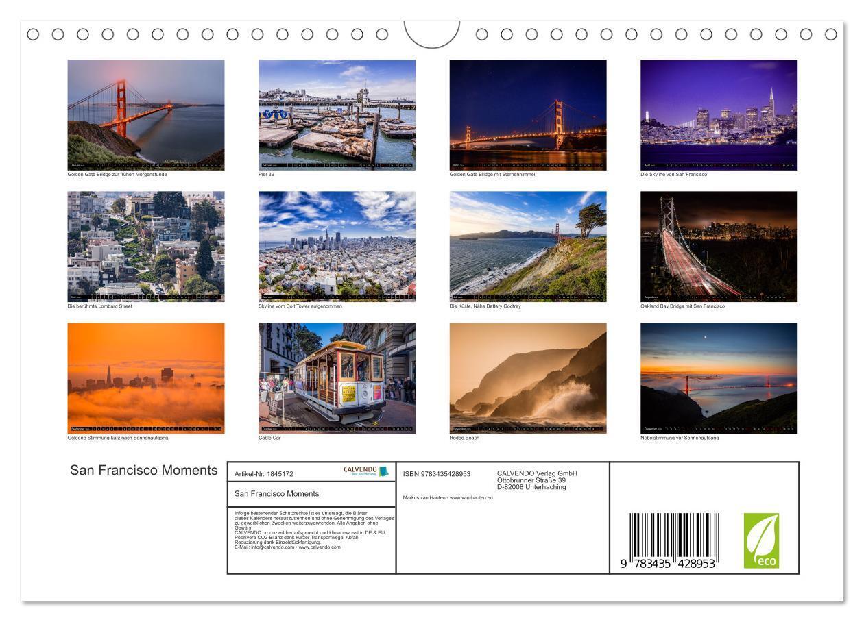 Bild: 9783435428953 | San Francisco Moments (Wandkalender 2025 DIN A4 quer), CALVENDO...