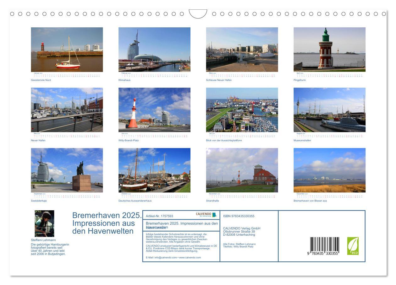 Bild: 9783435330355 | Bremerhaven 2025. Impressionen aus den Havenwelten (Wandkalender...