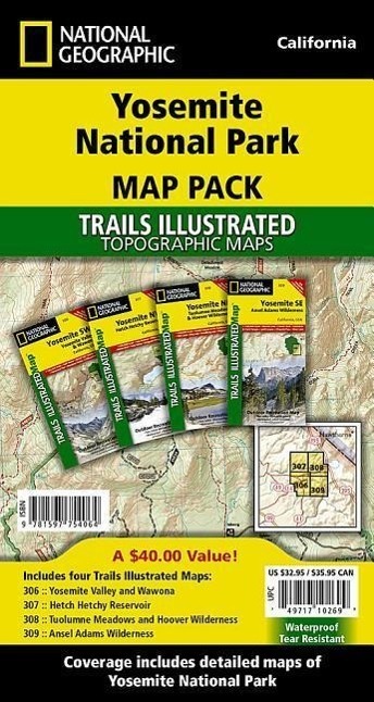 Cover: 9781597754064 | Yosemite National Park [Map Pack Bundle] | National Geographic Maps