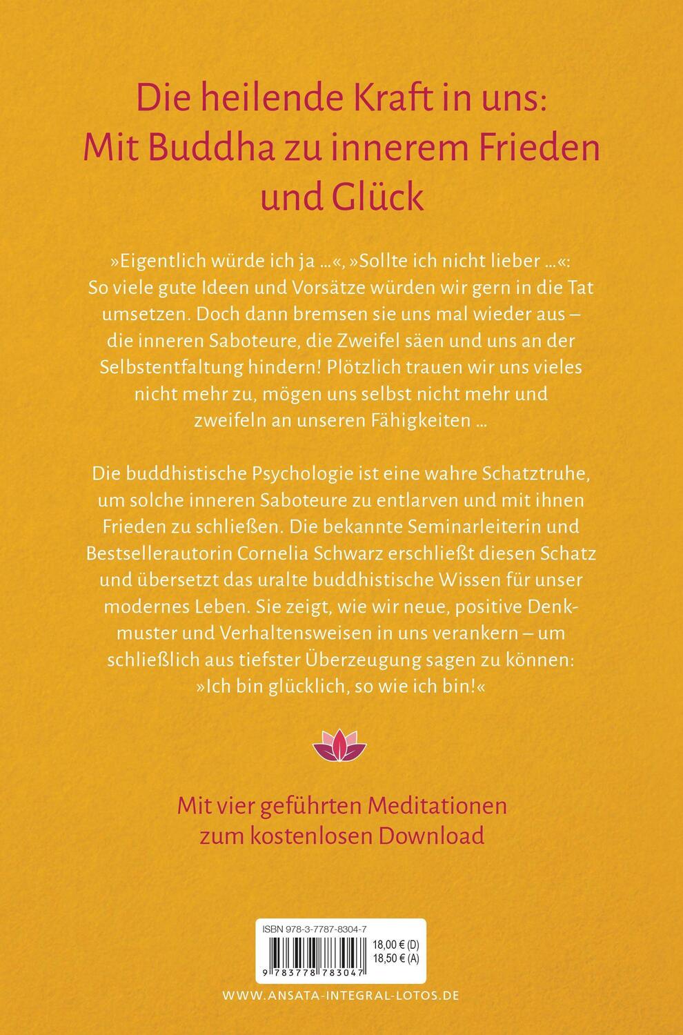 Bild: 9783778783047 | Sei deines Glückes Buddha | Cornelia Schwarz | Taschenbuch | Deutsch