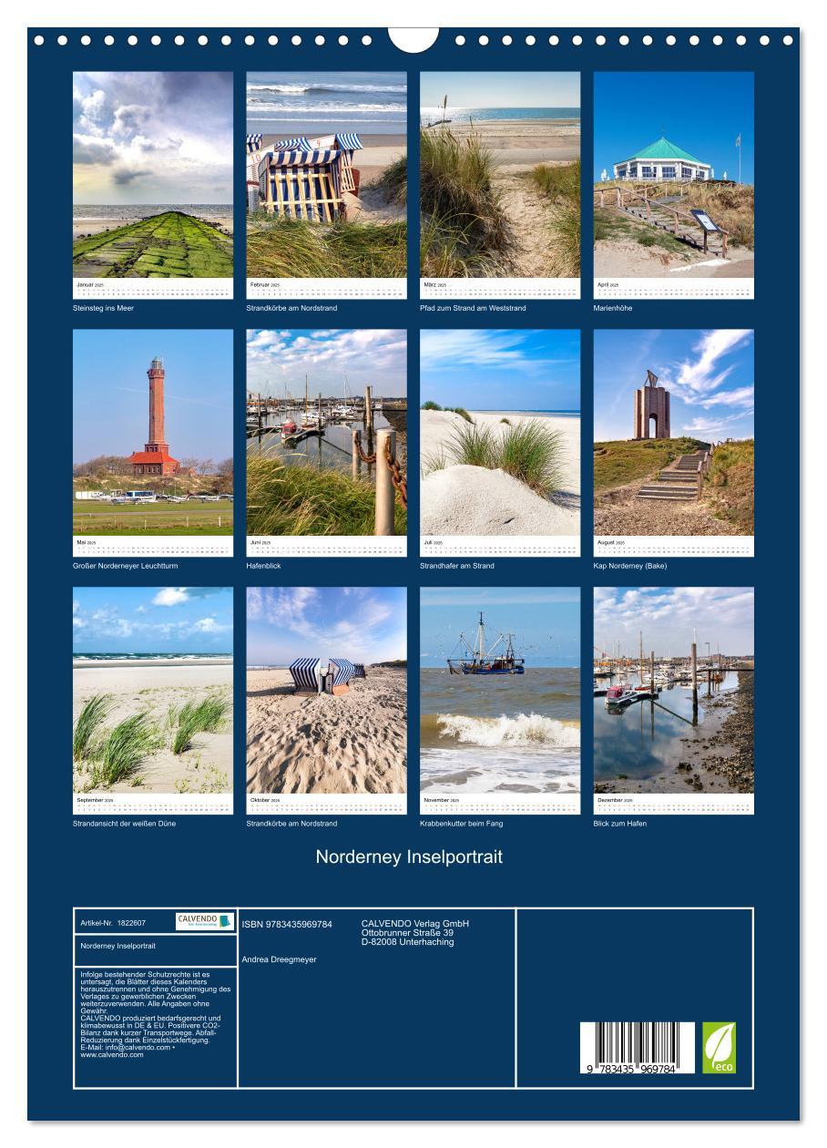 Bild: 9783435969784 | Norderney Inselportrait (Wandkalender 2025 DIN A3 hoch), CALVENDO...