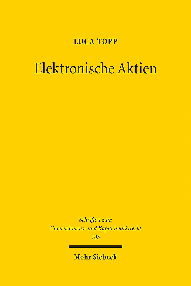 Cover: 9783161615788 | Elektronische Aktien | Luca Topp | Taschenbuch | XVII | Deutsch | 2022
