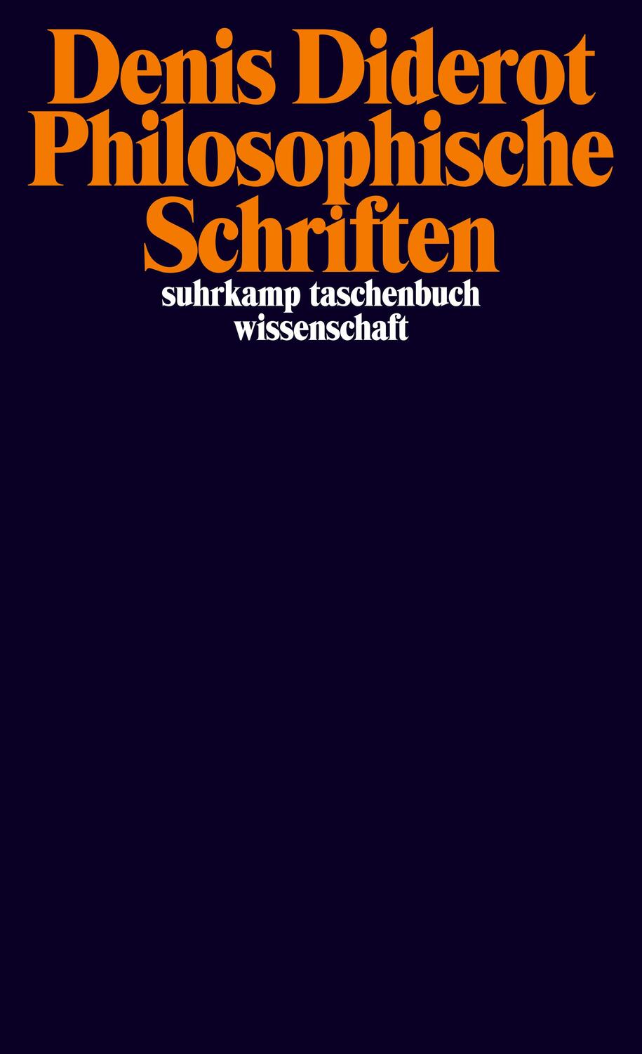 Cover: 9783518296844 | Philosophische Schriften | Denis Diderot | Taschenbuch | Deutsch