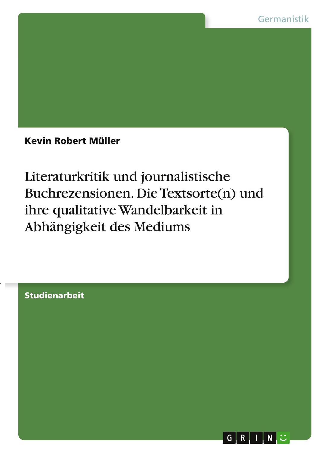 Cover: 9783346287960 | Literaturkritik und journalistische Buchrezensionen. Die...