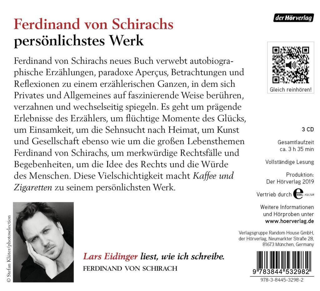 Bild: 9783844532982 | Kaffee und Zigaretten | Ferdinand von Schirach | Audio-CD | Deutsch
