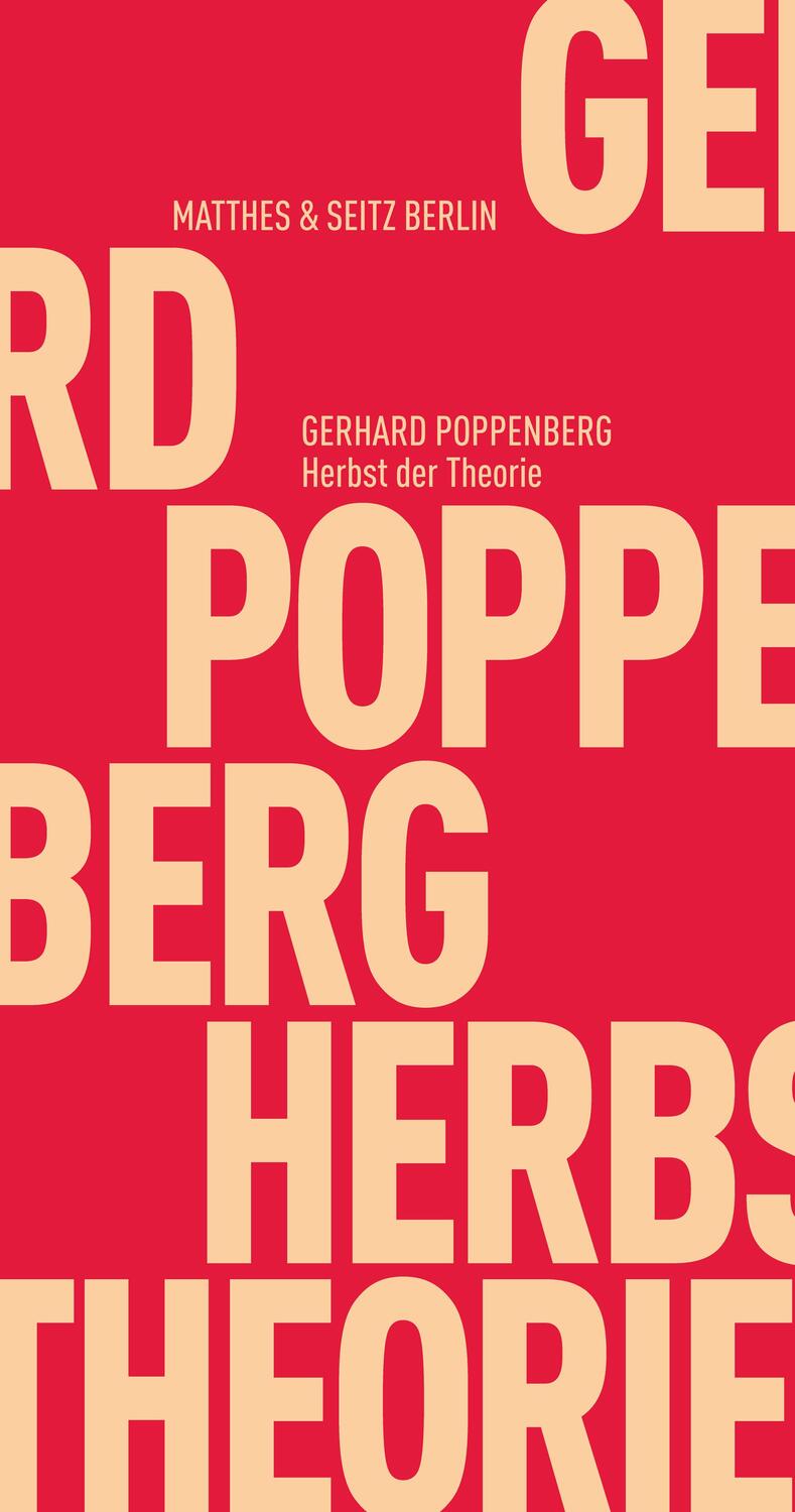 Cover: 9783957573865 | Herbst der Theorie | Gerhard Poppenberg | Taschenbuch | Deutsch | 2018