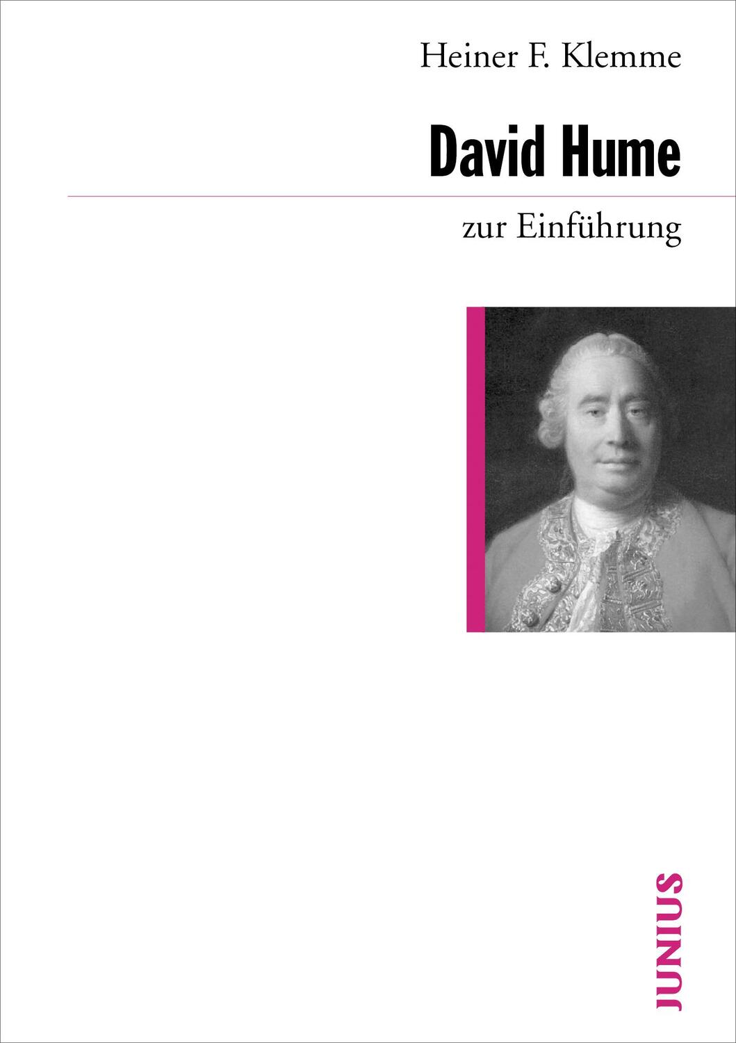 Cover: 9783885066378 | David Hume zur Einführung | Heiner F. Klemme | Taschenbuch | Deutsch