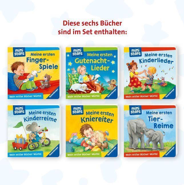 Bild: 9783473319923 | ministeps: Mein erster Bücher-Würfel: Lieder, Reime, Fingerspiele...
