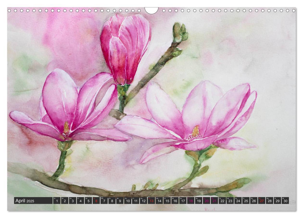 Bild: 9783435312368 | Blumenbilder in Aquarell (Wandkalender 2025 DIN A3 quer), CALVENDO...