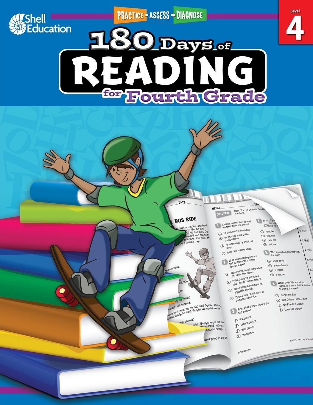 Cover: 9781425809256 | 180 Days of Reading for Fourth Grade | Practice, Assess, Diagnose
