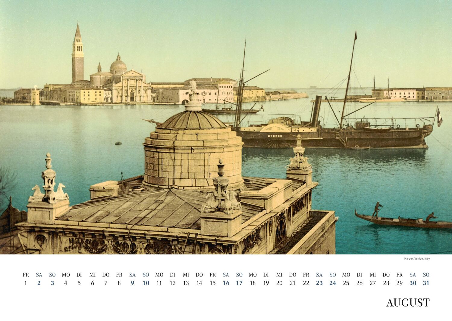 Bild: 9783968491585 | Venedig in alten Ansichten. Wandkalender 2025 | Photochrom-Aufnahmen