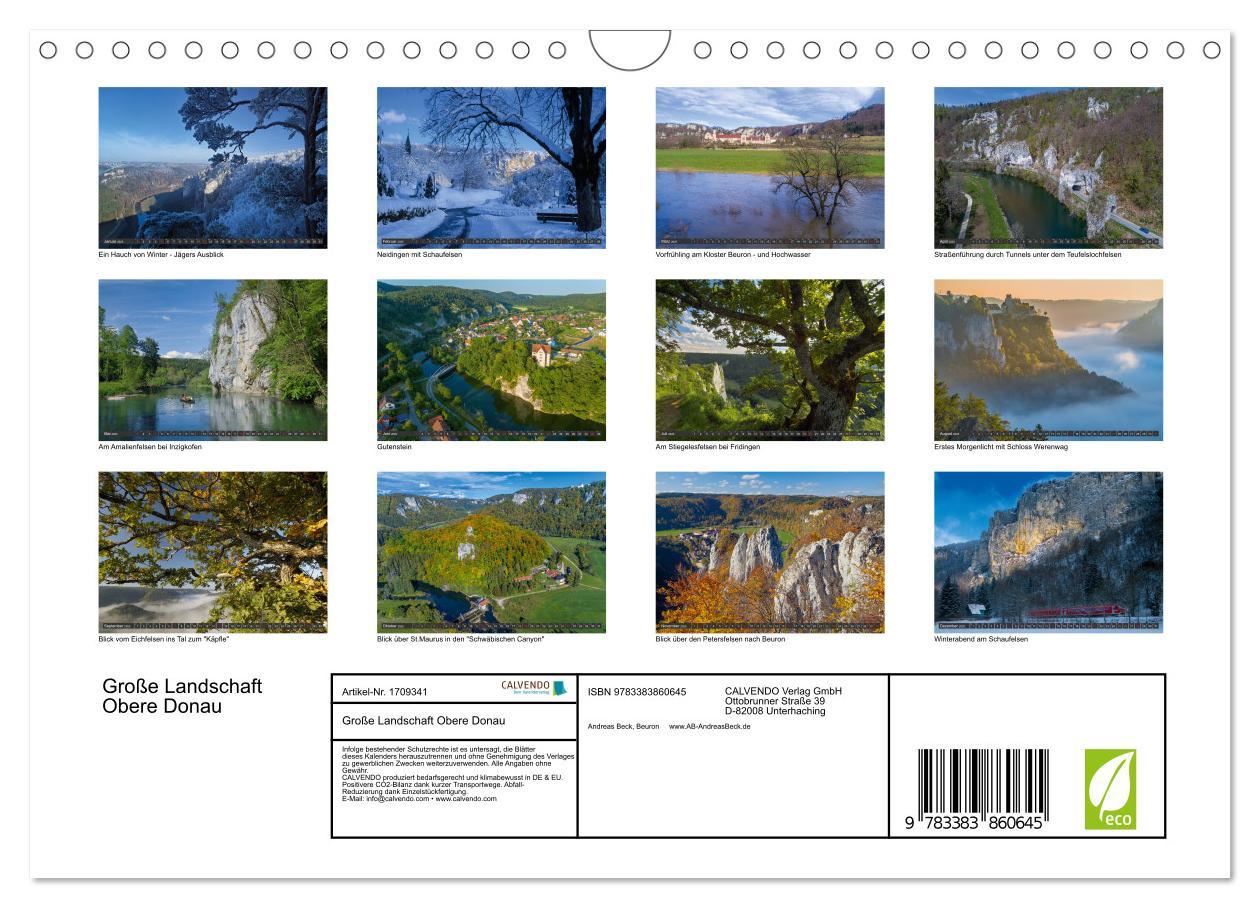 Bild: 9783383860645 | Große Landschaft Obere Donau (Wandkalender 2025 DIN A4 quer),...