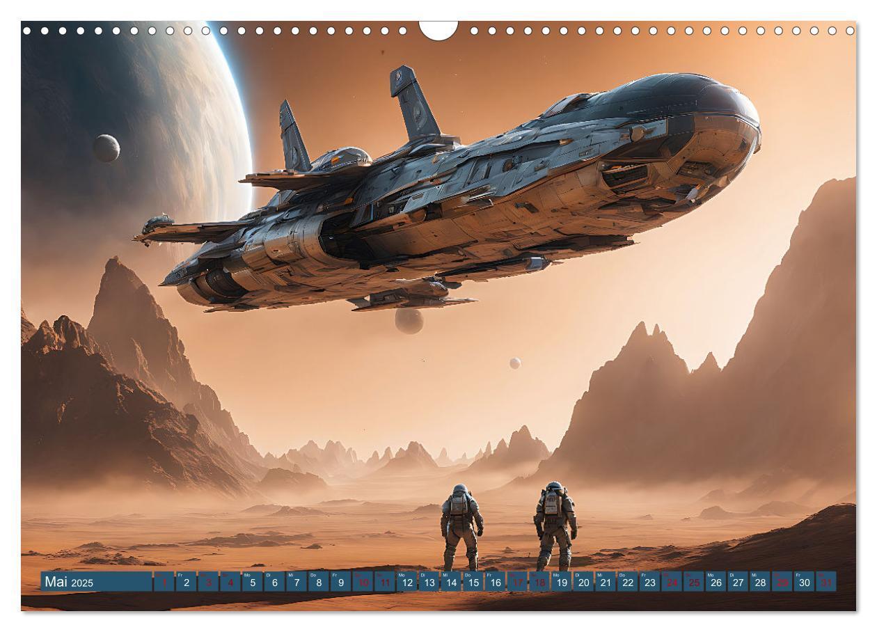 Bild: 9783383851155 | Alien Starships (Wandkalender 2025 DIN A3 quer), CALVENDO...