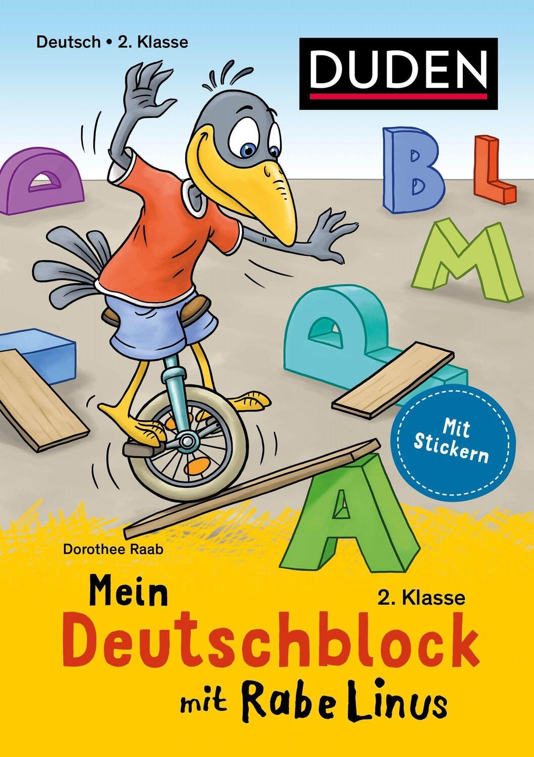 Cover: 9783411739998 | Mein Deutschblock mit Rabe Linus - 2. Klasse | Mit Stickern | Raab