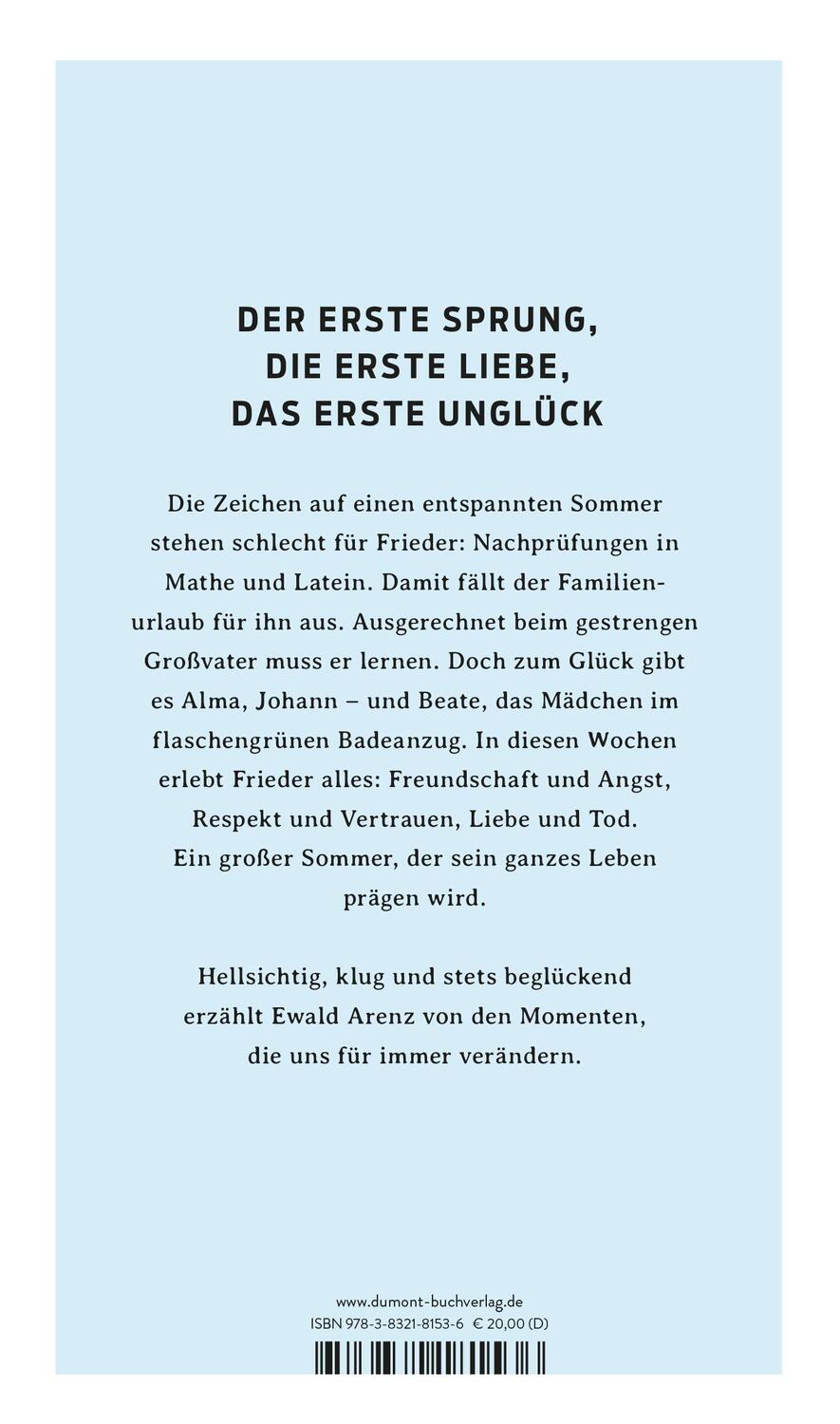 Rückseite: 9783832181536 | Der große Sommer | Roman | Ewald Arenz | Buch | 317 S. | Deutsch