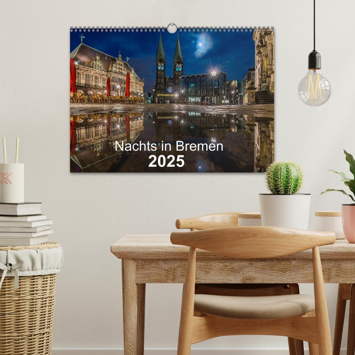 Bild: 9783435177233 | Nachts in Bremen (Wandkalender 2025 DIN A3 quer), CALVENDO...