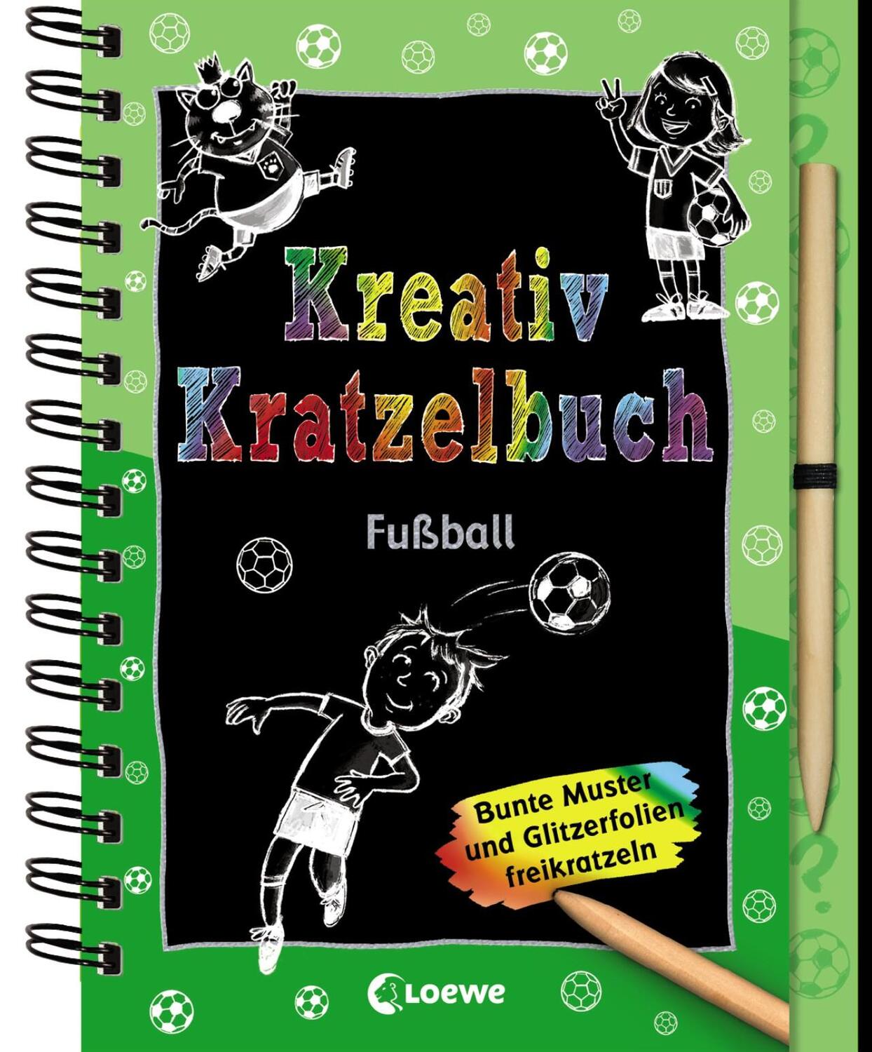 Cover: 9783743203976 | Kreativ-Kratzelbuch: Fußball | Loewe Kratzel-Welt | Taschenbuch | 2020