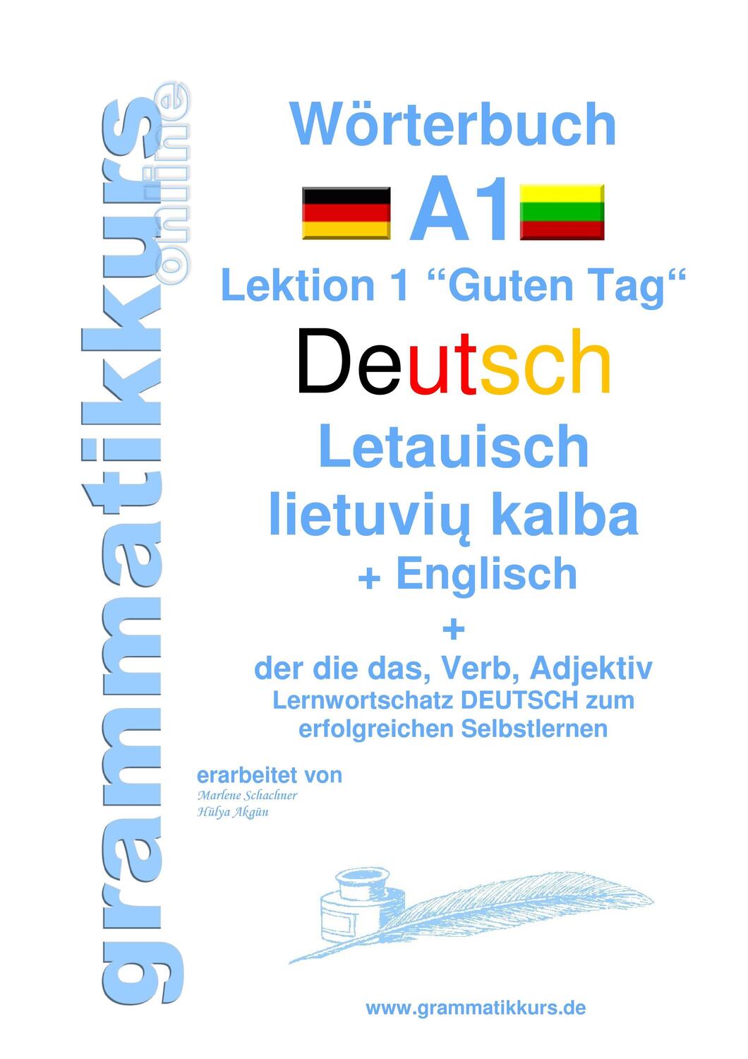 Cover: 9783738655889 | Wörterbuch Deutsch - Litauisch - Englisch Niveau A1 | Akom (u. a.)