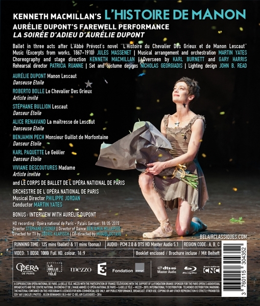 Cover: 3760115304352 | L'Histoire de Manon | Blu-ray Disc | Blu-ray | 2016
