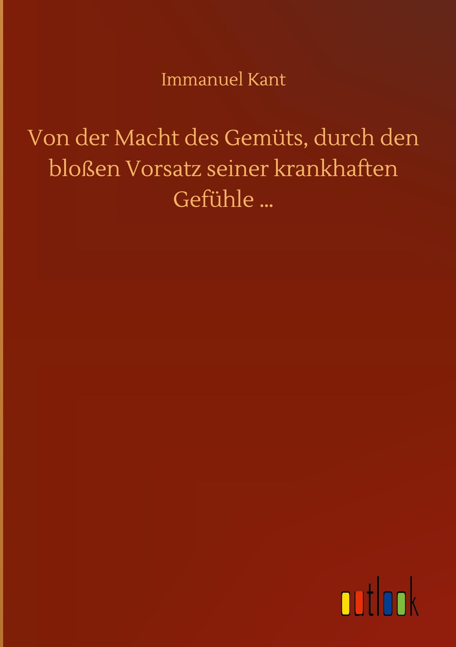 Cover: 9783752385113 | Von der Macht des Gemüts, durch den bloßen Vorsatz seiner...