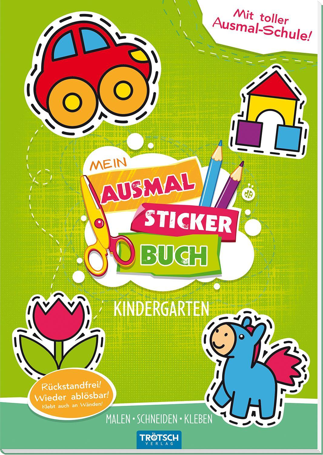 Cover: 9783965523128 | Trötsch Bastelbuch Mein Ausmal Sticker Buch Kindergarten | KG | Buch