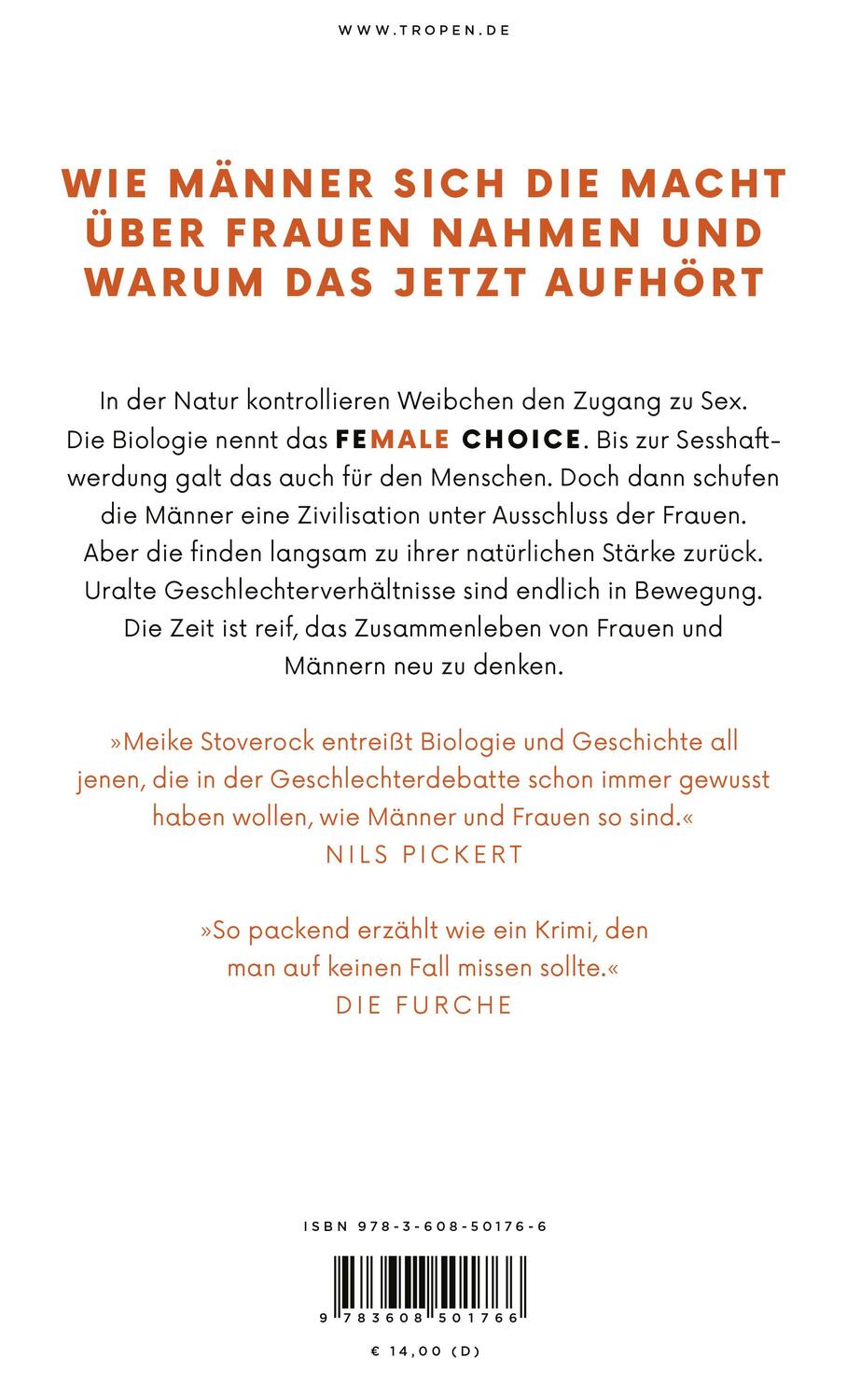 Rückseite: 9783608501766 | Female Choice | Vom Anfang und Ende der männlichen Zivilisation | Buch