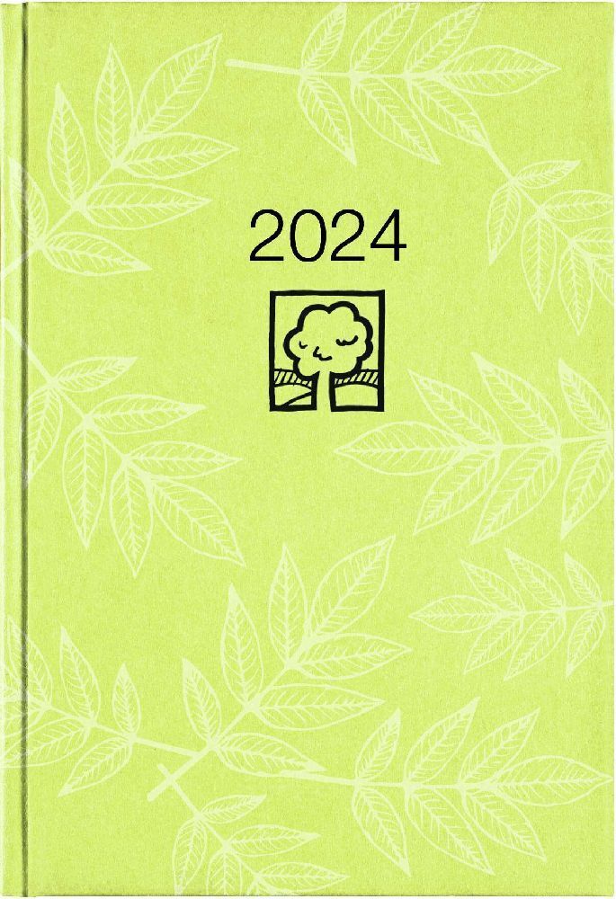 Cover: 4006928023639 | Buchkalender grün 2024 - Bürokalender 14,5x21 cm - 1 Tag auf 1...