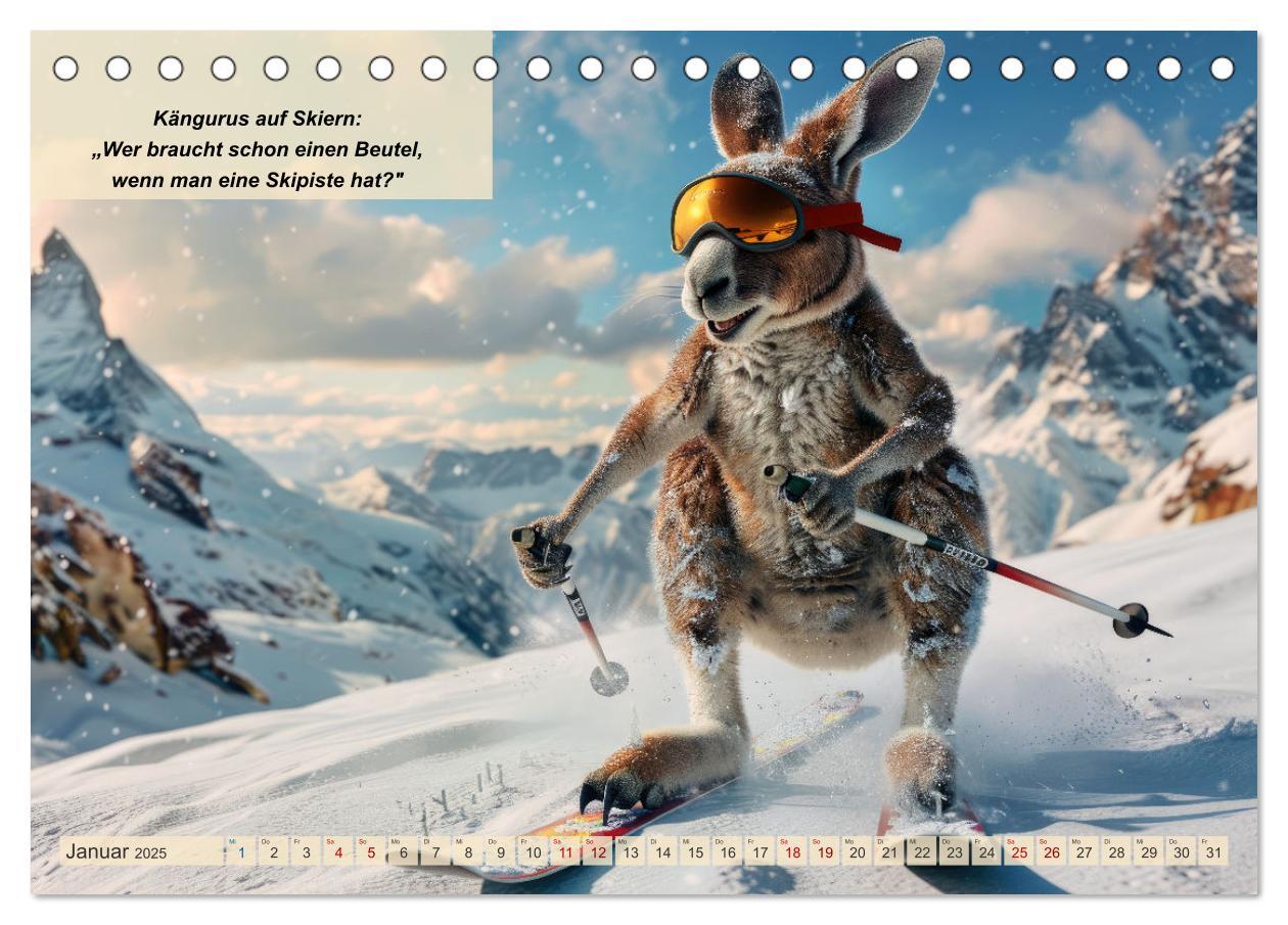 Bild: 9783457156124 | Tierisch lustige Skifahrer (Tischkalender 2025 DIN A5 quer),...