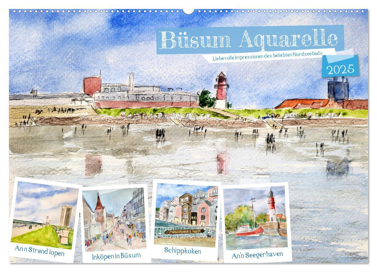 Cover: 9783383809194 | Büsum Aquarelle - Liebevolle Impressionen des beliebten Nordseebads...