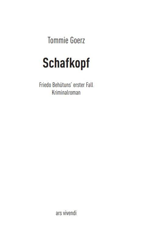 Bild: 9783869139814 | Schafkopf (Neuauflage) | Friedo Behütuns erster Fall | Tommie Goerz