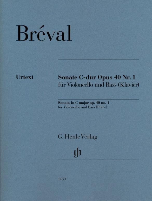 Cover: 9790201814803 | Jean-Baptiste Bréval - Sonate C-dur op. 40 Nr. 1 für Violoncello...