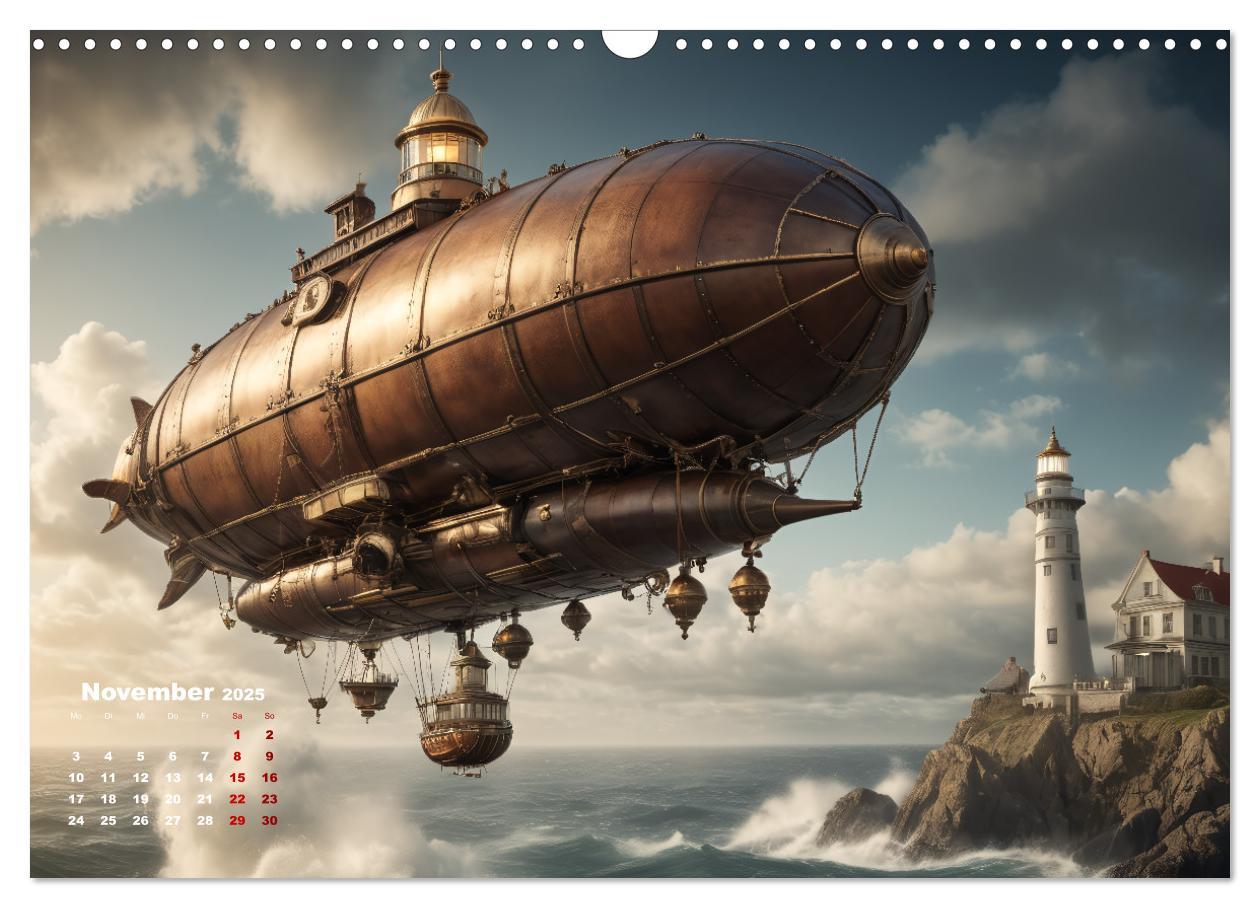 Bild: 9783383803789 | Steampunk - Die Welt der Leuchttürme (Wandkalender 2025 DIN A3...