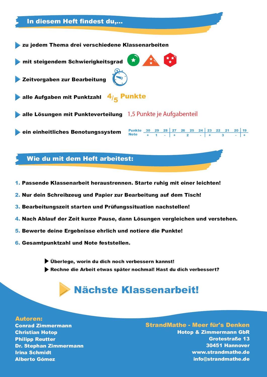 Bild: 9783946641285 | Mathematik Klassenarbeitstrainer Klasse 8 - StrandMathe | Broschüre